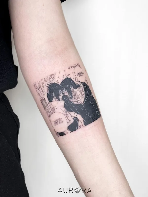 black anime tatouage sur forearm #50380 | Artiste tatoueur Данила
