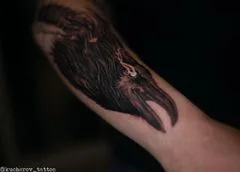 black and grey blackwork татуировка на forearm #50386 | Тату мастер Андрей Кучеров