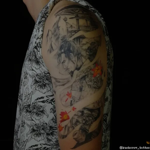 Graphic tattoo by Андрей Кучеров in Казань