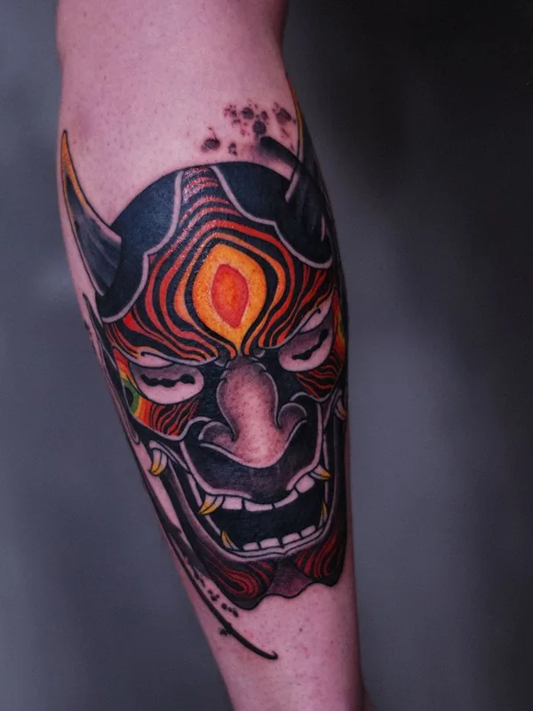 color japanese tattoo auf calf #50400 | Tätowierer Илья Дин