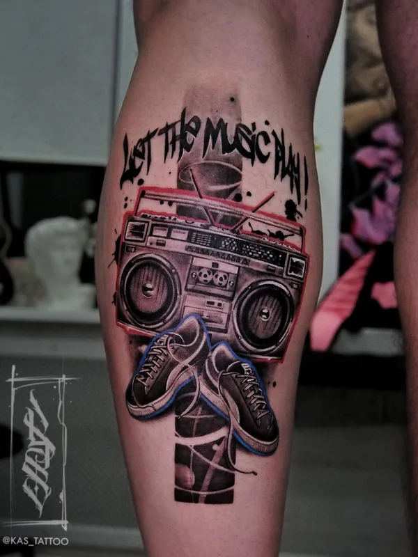 color black and grey 타투 부위 thigh #50413 | 타투이스트 Антон Каменских