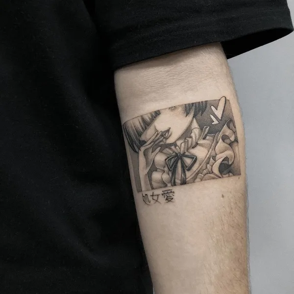 Graphic tattoo by Алексей Князев in Казань