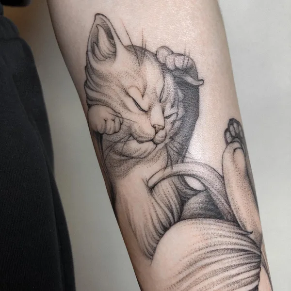 Graphic tattoo by Алексей Князев in Казань