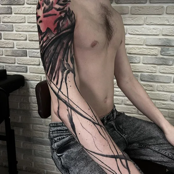 Graphic tattoo by Nek.tattoo in Казань