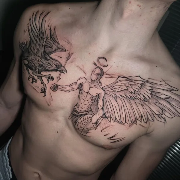 Graphic tattoo by Nek.tattoo in Казань