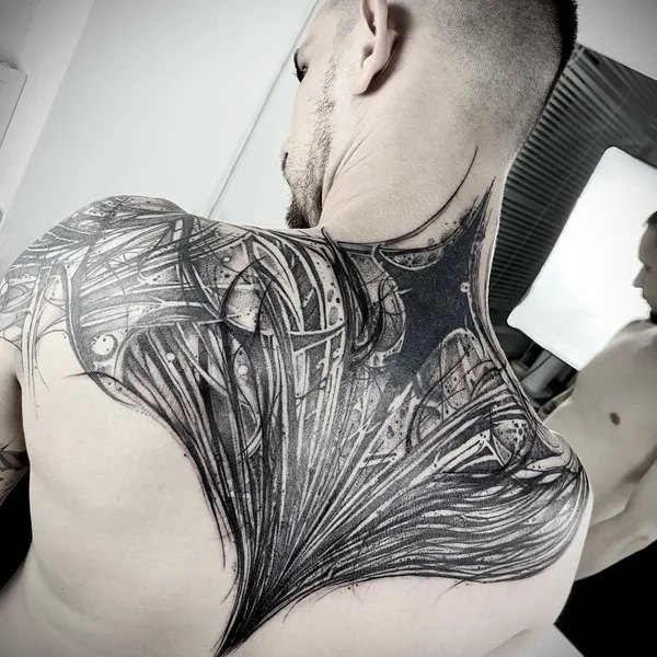 Graphic tattoo by Иджи Тредгуд in Казань