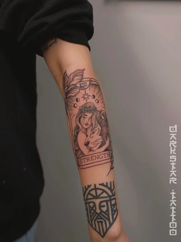female black graphic татуировка на forearm #67809 | Тату мастер Dmitry Gerasimchuk