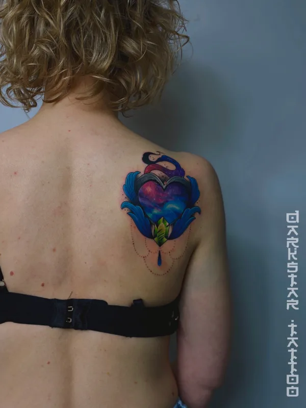female color newschool татуировка на back #67805 | Тату мастер Dmitry Gerasimchuk