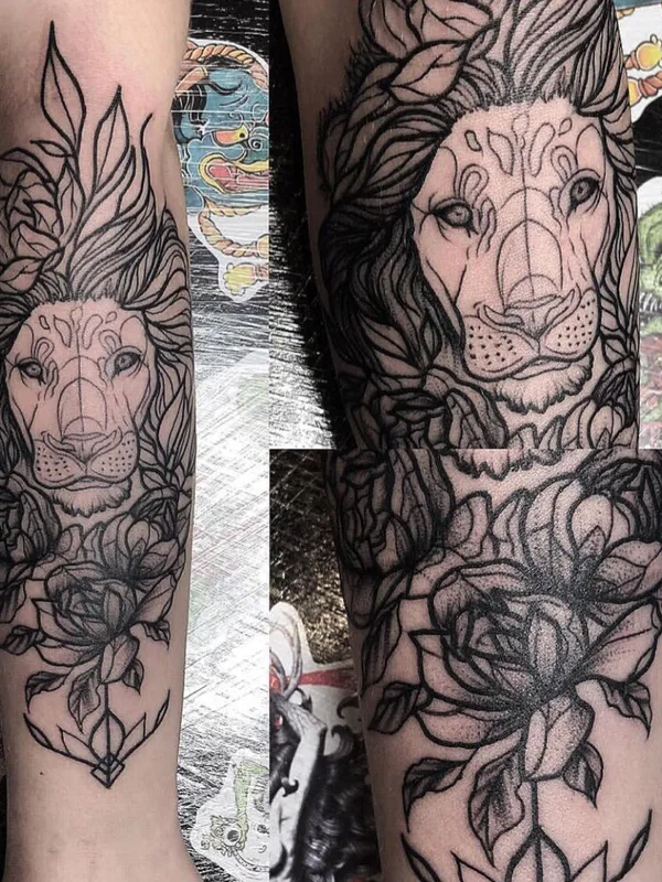 black linework татуировка на forearm #30384 | Тату мастер Rydakova Alexandra