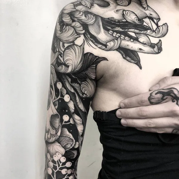 Дотворк tattoo by Kelly Violet in London
