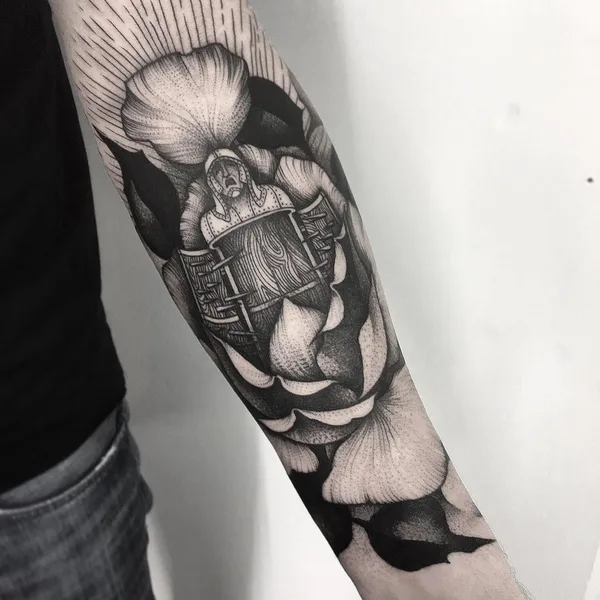 Дотворк tattoo by Kelly Violet in London