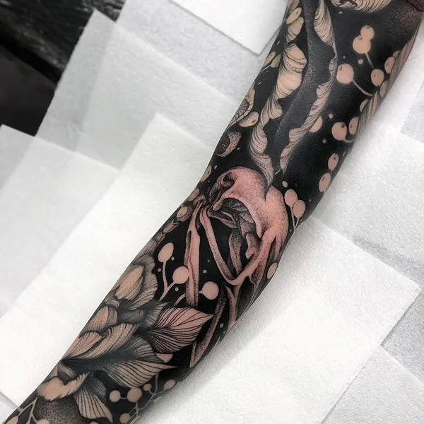 Дотворк tattoo by Kelly Violet in London