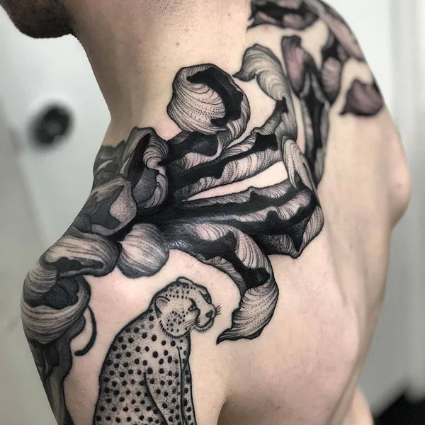 Дотворк tattoo by Kelly Violet in London