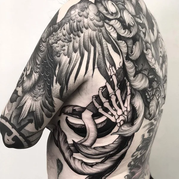 Дотворк tattoo by Kelly Violet in London