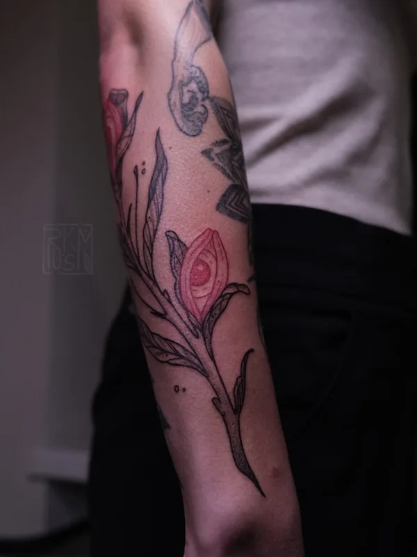 color fineline татуировка на forearm #70472 | Тату мастер PolinaRoksman