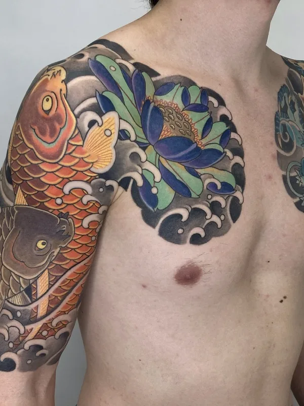 male color japanese татуировка на full sleeve #70521 | Тату мастер Виталий Канащенков
