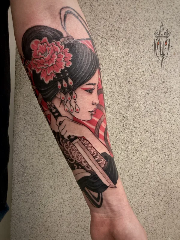 color japanese татуировка на forearm #70529 | Тату мастер Виталий Канащенков