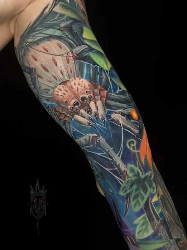 color realism татуировка на full sleeve #70518 | Тату мастер Виталий Канащенков