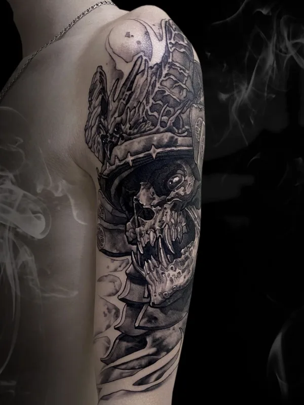black and grey black and grey 타투 부위 full sleeve #56000 | 타투이스트 Михаил Макеев