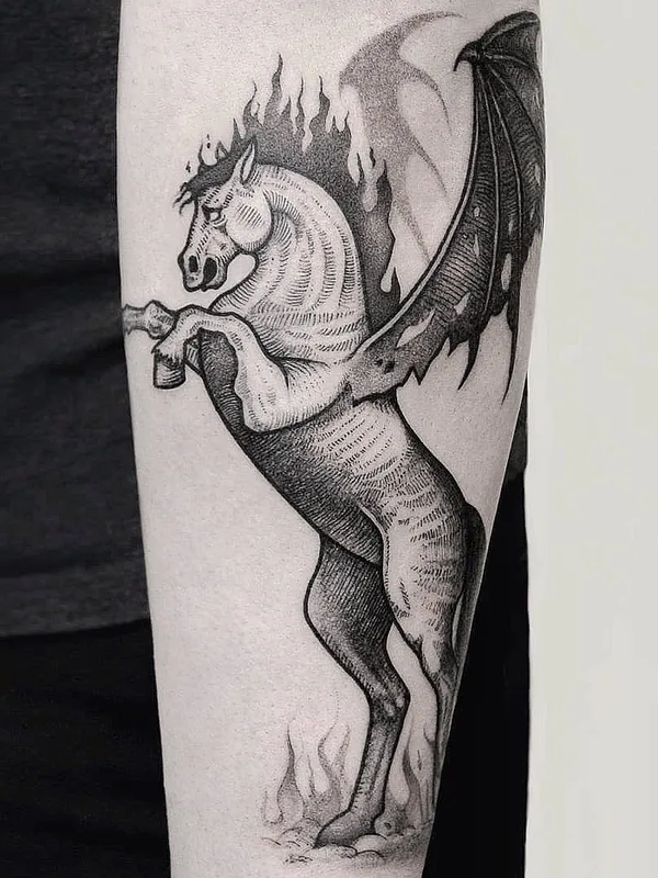 black and grey blackwork татуировка на forearm #56014 | Тату мастер Lera Welary