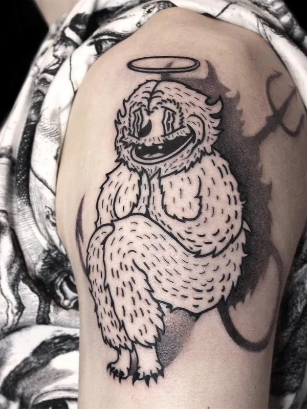 black blackwork татуировка на shoulder #56018 | Тату мастер Lera Welary
