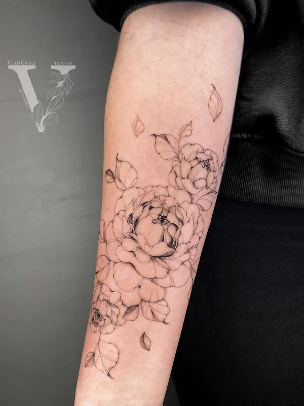 black fineline татуировка на forearm #56029 | Тату мастер Vlad Kolesnik