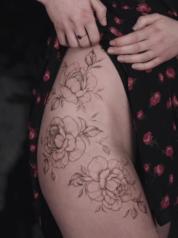 Feminine tattoo by Krysz in Wrocław