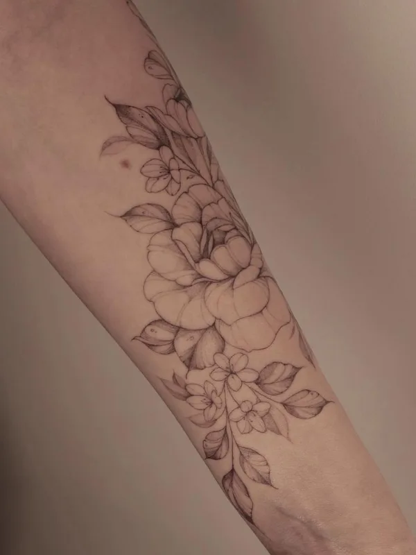Feminine tattoo by Krysz in Wrocław