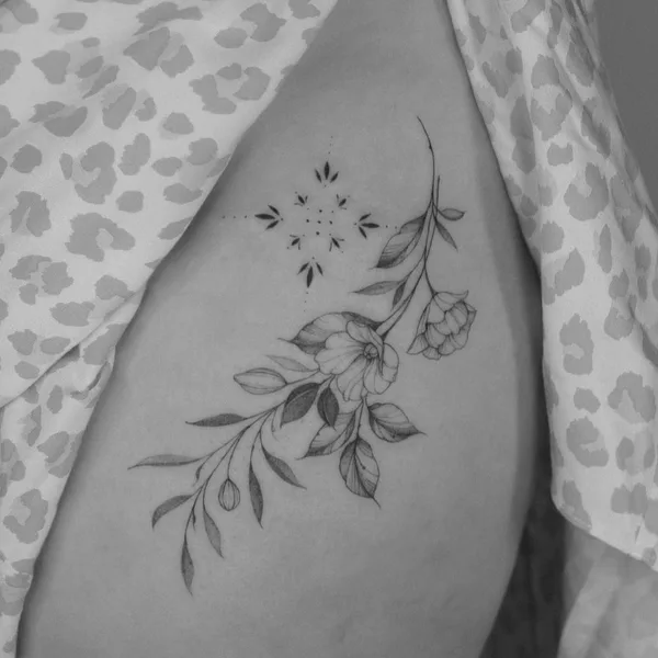 Feminine tattoo by Krysz in Wrocław