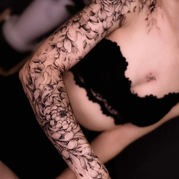 Sketch tattoo by Olha Halynska in Rīga