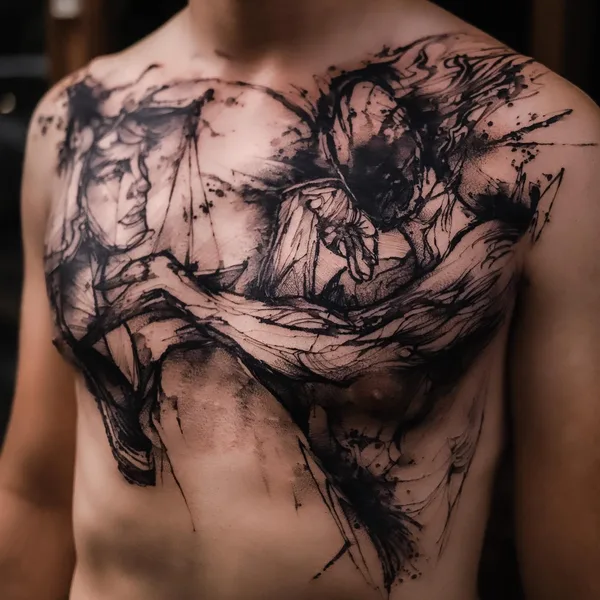 Sketch tattoo by Olha Halynska in Rīga