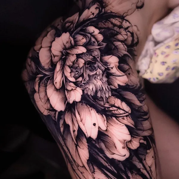 Sketch tattoo by Olha Halynska in Rīga