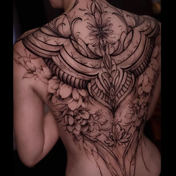 Sketch tattoo by Olha Halynska in Rīga