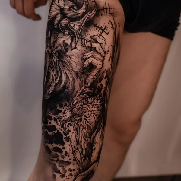 Sketch tattoo by Olha Halynska in Rīga