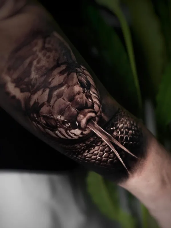 black and grey realism Tatuaggio su forearm #56146 | Tatuatore Maksym Burian