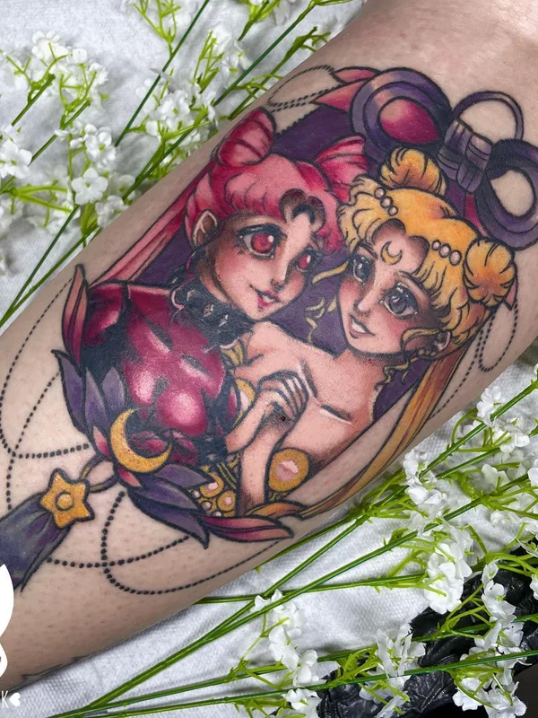 color anime Tatuaggio su calf #56198 | Tatuatore Сolada ink