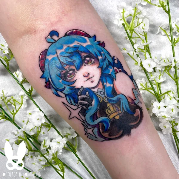 Anime tattoo by Сolada ink in Düsseldorf