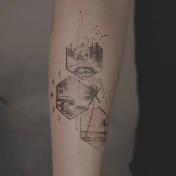 Fine Line tattoo by WING YIN in Düsseldorf