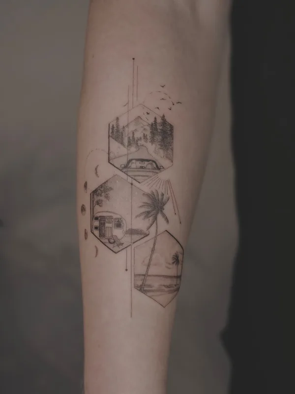black and grey fineline Tatuagem em forearm #56210 | Tatuador WING YIN