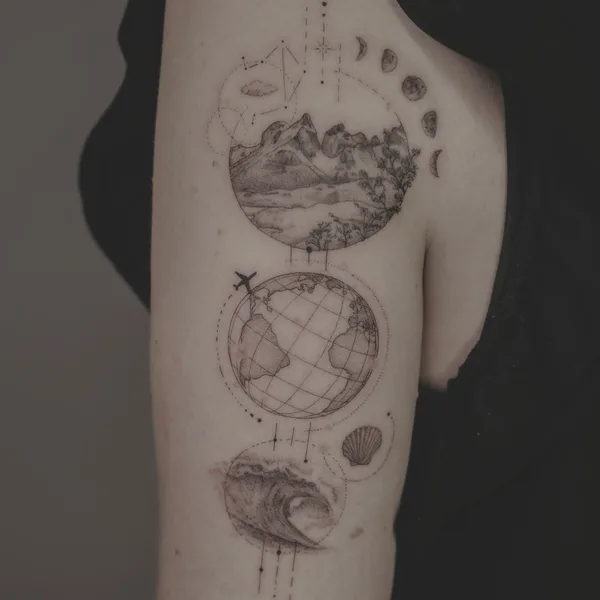 Fine Line tattoo by WING YIN in Düsseldorf
