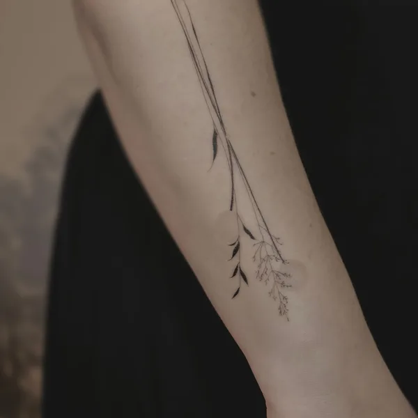 Fine Line tattoo by WING YIN in Düsseldorf