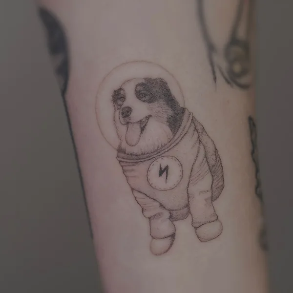Fine Line tattoo by WING YIN in Düsseldorf
