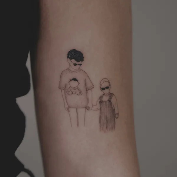 Fine Line tattoo by WING YIN in Düsseldorf