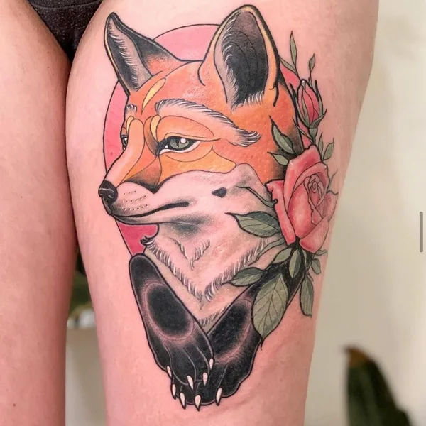 Neo Traditional tattoo by Juliane von Rabenweiss in Düsseldorf