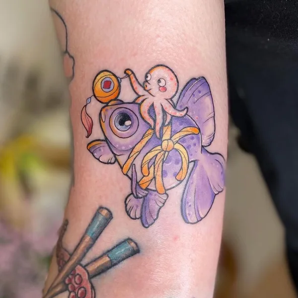 Neo Traditional tattoo by Juliane von Rabenweiss in Düsseldorf