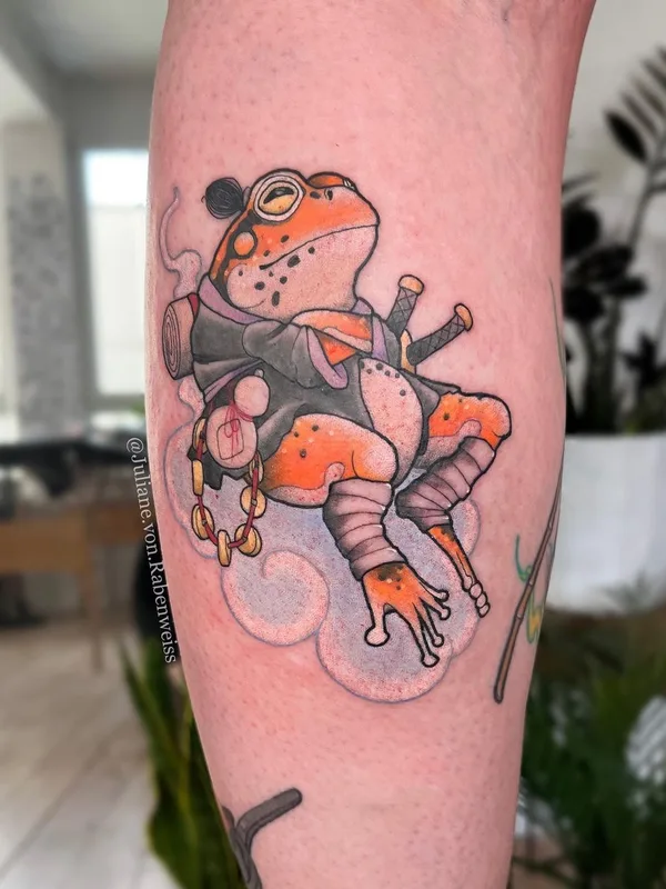 color japanese Tatuagem em calf #56231 | Tatuador Juliane von Rabenweiss
