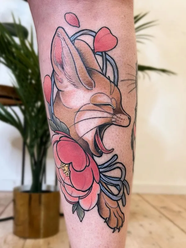color illustrative Tatuagem em calf #56224 | Tatuador Juliane von Rabenweiss