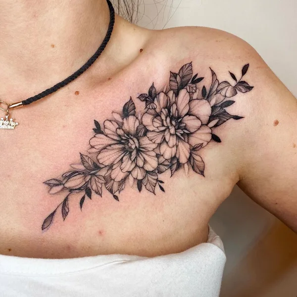 Graphic tattoo by Ira Yablokova in Düsseldorf