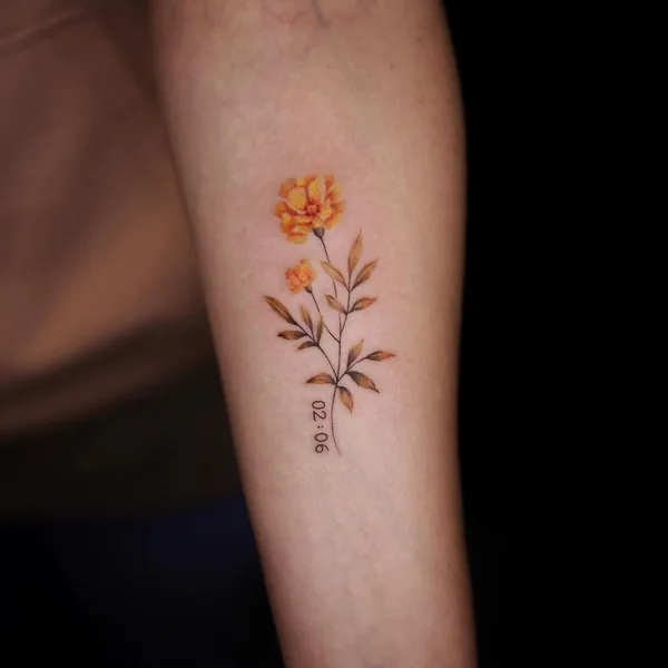 Graphic tattoo by Ira Yablokova in Düsseldorf