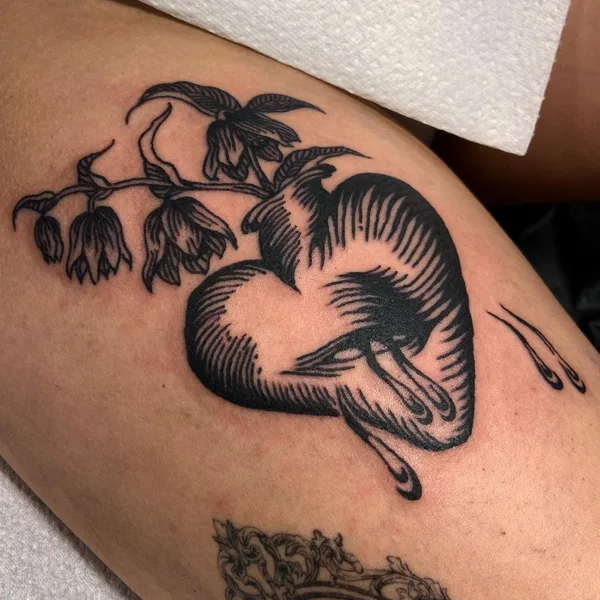 Graphic tattoo by Mackenzie in Düsseldorf